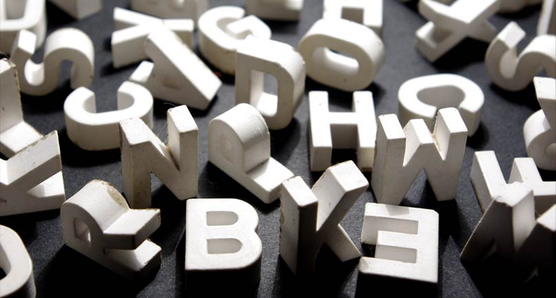 Letras en metal, tipografía